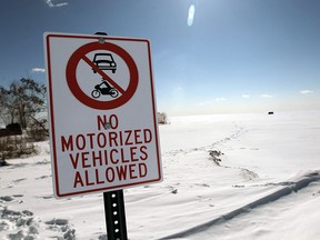 A frozen Lake Erie is seen from the shore of Kingsville on Thursday, February 19, 2015. The lake is 98 percent frozen across.    (TYLER BROWNBRIDGE/The Windsor Star)