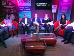 The panel for the Youth Employment forum held Feb. 19, 2015 at The Windsor Star News Cafe.