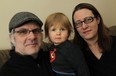 Jamie Greer is photographed with his wife Holly Brush and son Jonah Greer at their home in Windsor on Wednesday, February 18, 2015. Greer recently opened up about his personal mental health.   (TYLER BROWNBRIDGE/The Windsor Star)