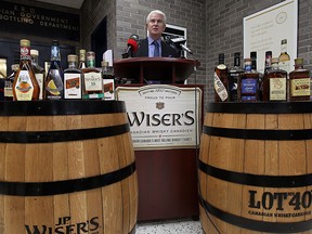 President and CEO Patrick O'Driscoll speaks during the official opening of the new bottling line at Hiram Walker & Sons distillery in Windsor on Friday, February 6, 2015. (TYLER BROWNBRIDGE/The Windsor Star)