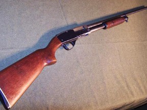 An undated photo of a Harrington & Richardson Model 400 pump-action shotgun. Image via Guns.com.