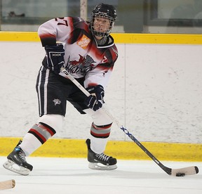 Files: Wildcat alumnist Jennifer Hitchcock in action against the Southwest Wildcats at Forest Glade Arena on Dec. 23, 2006. (Windsor Star files)