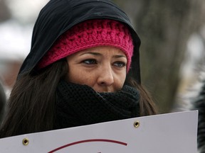 CCAC nurses hold a rally in front of Windsor Regional Hospital Met Campus in Windsor on Tuesday, February 3, 2015. (TYLER BROWNBRIDGE/The Windsor Star)