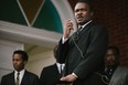 In this image released by Paramount Pictures, David Oyelowo portrays Dr. Martin Luther King, Jr. in a scene from "Selma." The film was nominated for an Oscar Award for best picture and original song. The 87th Annual Academy Awards will take place on Sunday, Feb. 22, 2015, at the Dolby Theatre in Los Angeles. (AP Photo/Paramount Pictures, Atsushi Nishijima)