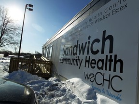 The Sandwich Community Health Centre is seen in Windsor on Thursday, February 12, 2015. Some are upset the centre was moved to portables after the high school it was in closed.   (TYLER BROWNBRIDGE/The Windsor Star)