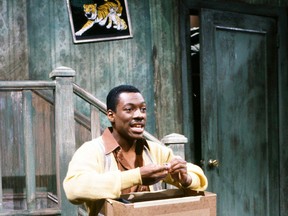 In this May 13, 1983 photo released by NBC shows Eddie Murphy as Mr. Robinson during the "Mister Robinson's Neighborhood" sketch on "Saturday Night Live," in New York. The long-running sketch comedy series will celebrate their 40th anniversary with a 3-hour special airing Sunday at 8 p.m. EST on NBC. (AP Photo/NBC, Al Levine)