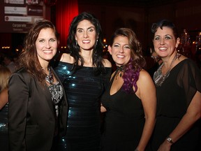 From left to right, Susan Andrews, Sophia Chisholm, Michelle Francis and Bethann Prince at T2B Gala 18: Punk Chaos, Saturday, Jan. 31, 2015. Transition 2 Betterness provides comfort to those impacted by life altering illness. (RICK DAWES/The Windsor Star)