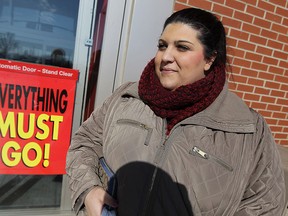 Nicole El-Chammas joins other shoppers as they hunt for deals on the first day of a final clearance sale at Target in Windsor on Thursday, February 5, 2015.  (TYLER BROWNBRIDGE/The Windsor Star)