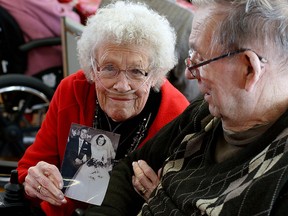 Married couple of 57 years, Marlene and Fred Willis renewed their wedding vows Thursday, February 12, at a sweetheart luncheon held by Banwell Gardens Care Centre. More than a dozen couples reaffirmed their vows. (RICK DAWES/The Windsor Star)