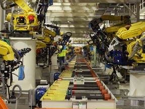 A new automotive despot system (ARS) line is pictured at the Windsor Assembly Plant, Monday, Feb. 9, 2015.  (DAX MELMER/The Windsor Star)