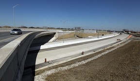 Large sections of the Parkway project in Windsor remain closed to the public on Tuesday, March 24, 2015. The contractor is facing heavy fines after missing the January 1st deadline.   (TYLER BROWNBRIDGE/The Windsor Star)