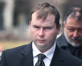 Cole Rickett leaves the Superior Court in Windsor on Friday, March 27, 2015. Rickett was found not guilty of impaired driving causing death and bodily harm in a crash that killed a Michigan woman. He was found guilty of a charge of having his ability to operate a vehicle impaired. (DAN JANISSE/The Windsor Star)