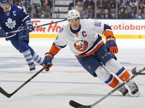 John Tavares scored the overtime winner in the Islanders' 4-3 win over the Maple Leafs on Monday. (Claus Andersen , Getty Images)