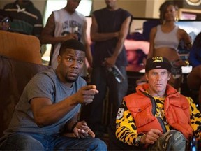 In this image released by Warner Bros. Entertainment Inc., Kevin Hart, left, and Will Ferrell appear in a scene from the film, "Get Hard." (AP Photo/Warner Bros. Entertainment Inc., Patti Perret)