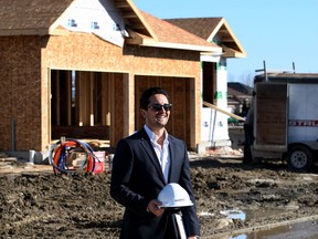Developer Peter Valente visits building sites on Gatwick Street in East Riverside Wednesday March 11, 2015. (NICK BRANCACCIO/The Windsor Star)