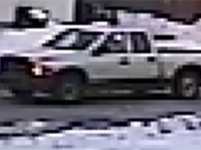Windsor are police are looking for information about this older model silver four-door pick-up truck seen in the 400 block of Bruce Avenue shortly before Carol Shaw was killed. (Handout)