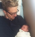 Detroit Red Wings' forward Darren Helm and his daughter Rylee Klaire Helm, who was born on March 23, 2015. The NHLer  helped deliver his daughter in the back seat of the family car. (Courtesy of Helm family)