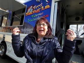 Sandi Bertram with her Tutti Mangia food truck March 25, 2015. (NICK BRANCACCIO/The Windsor Star)