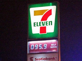 The sign at the 7-Eleven location at 971 Wyandotte St. East on Mar. 7, 2015. (Rick Dawes / The Windsor Star)