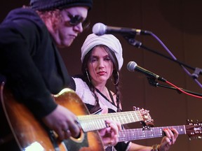 Christine Campbell and Blake Johnston perform in the Windsor Star News Cafe on Friday, March 20, 2015. (DAN JANISSE/The Windsor Star)