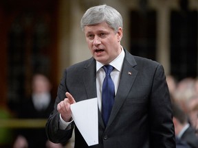 Prime Minister Stephen Harper answers a question during Question Period in the House of Commons in Ottawa on Tuesday, March 10, 2015. THE CANADIAN PRESS/Adrian Wyld