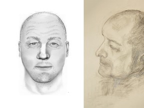 A sketch artist's depiction of the facial features of a man found dead in Windsor's Little River area on Mar. 19, 2015. (Courtesy of Windsor Police)
