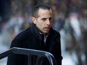 Alexander (Sandro) Lisi arrives at court in Toronto on Friday, March 6 2015. Lisi, 36, is charged with extortion in relation to the infamous "crack video" of former mayor Rob Ford allegedly smoking crack cocaine. THE CANADIAN PRESS/Chris Young