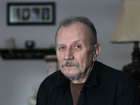 Mike North, 62, is shown at his Windsor home on March 4, 2015. His liver is being destroyed by hepatitis C he contracted from blood transfusions after a serious accident. (DAN JANISSE/ The Windsor Star)