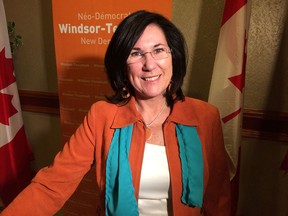 Former deputy mayor of Tecumseh Cheryl Hardcastle won the federal NDP nomination for Windsor-Tecumseh on March 26, 2015 at the Serbian Centre. (Craig Pearson/The Windsor Star)
