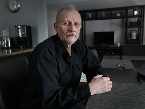 Mike North, 62, is shown at his Windsor home on March 4, 2015. His liver is being destroyed by hepatitis C he contracted from blood transfusions after a serious accident. (DAN JANISSE/ The Windsor Star)