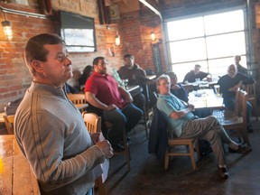 Phil Roberts, executive director of Parks at the City of Windsor gives a talk titled the Ecological Integrity of Windsor's Parks and Urban Forest during the Citizen's Environment Alliance's 2015 annual general meeting at Rock Bottom Bar and Grill, Saturday, March 28, 2015.  (DAX MELMER/The Windsor Star)