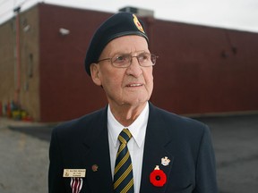 Wilfred Renaud is pictured in this 2007 file photo next to the former Royal Canadian Legion  Branch at 578 Drouillard Rd. in Windsor. (JASON KRYK/The Windsor Star)