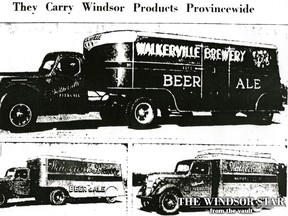 These three modern trucks shown above on Sept. 11, 1937 are part of a fleet of twelve heavy-duty transports operated throughout Ontario by the Walkerville Brewery, Ltd. (Border Cities Star)