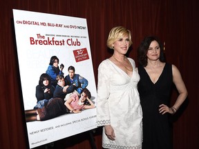 Actress Molly Ringwald, left, and actress Ally Sheedy attend The Breakfast Club 30th Anniversary Restoration world premiere during the 2015 SXSW Music, Film + Interactive Festival at the Paramount Theatre on March 16, 2015 in Austin, Tex. (Michael Buckner / Getty Images for SXSW)