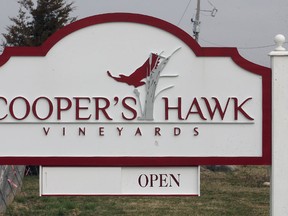 Cooper's Hawk Vineyards was one of six wineries from Windsor-Essex which medalled at the latest Finger Lakes Wine Competition in New York state. (DAN JANISSE / Windsor Star files)