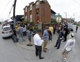 People line up on the street to enter Jack White's Third Man Records on Record Store Day Saturday, April 18, 2015, in Nashville, Tenn. (AP Photo/Mark Humphrey)