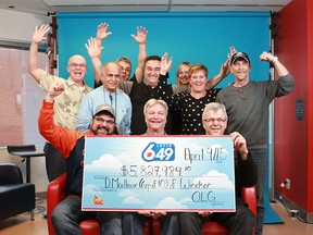 A group of 10 hospital workers from Windsor will share a $5.8 million Lotto 6/49 jackpot, OLG confirmed Thursday afternoon. Each group member’s portion is worth $582,798.41.