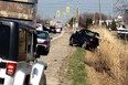 Traffic was backed up on County Road 42 at Lauzon Parkway Friday afternoon following a collision.