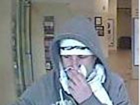 Windsor police are seeking this suspect in connection with a bank robbery on Huron Church Road on Thursday, April 23, 2015.