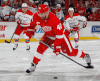 Detroit’s Henrik Zetterberg takes a slap shot against the Capitals at Joe Louis Arena Friday. (Photo by Gregory Shamus/Getty Images)