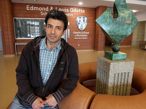 University of Windsor foreign student Morteza Lalmazloumian is from Iran and is upset about proposed increases to student tuition April 29, 2015. (NICK BRANCACCIO/The Windsor Star)