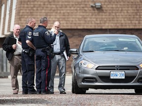 Windsor police investigate a possible abduction of a seven-year-old girl on the 5400 block of Lassaline Ave., in East Windsor, Sunday, April 19, 2015.  (DAX MELMER/The Windsor Star)