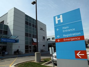 Leamington Hospital is seen in Leamington on Wednesday, April 29, 2015.                  (TYLER BROWNBRIDGE/The Windsor Star)