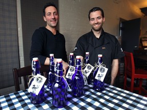 DAN JANISSE/The Windsor Star 
Joshua Goure, left, and Jordan Goure of Brew microbrewery in Windsor were pleased Thursday, April 16, 2015, that sales of beer will be allowed in local grocery stores.