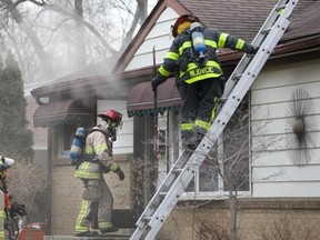 Three dogs, two cats and a rat were rescued from basement fire at 3115 Virginia Park Ave. on Saturday, Apr. 3, 2015. (DAX MELMER/The Windsor Star)