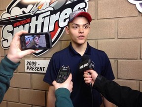 The Windsor Spitfires selected Amherstburg goalie Michael DiPietro in the second round of the OHL Draft on Saturday, April 11, 2015. (Twitpic: Windsor Spitfires)