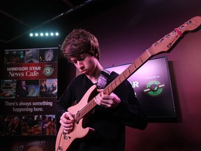 Talented musician Christian Vegh performs at the Windsor Star News Cafe on April 22, 2015. (JASON KRYK/The Windsor Star)