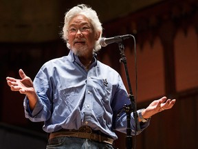 Environmentalist David Suzuki speaks in Toronto on January 12, 2014. (Canadian Press files)