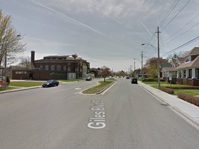 The area of Giles Boulevard East and Windsor Avenue is shown in this 2014 Google Maps image.