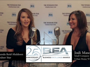 Jodi Mason of Urban Homes, wins Small Company of the Year Award at the 2015 Business Excellence Awards.